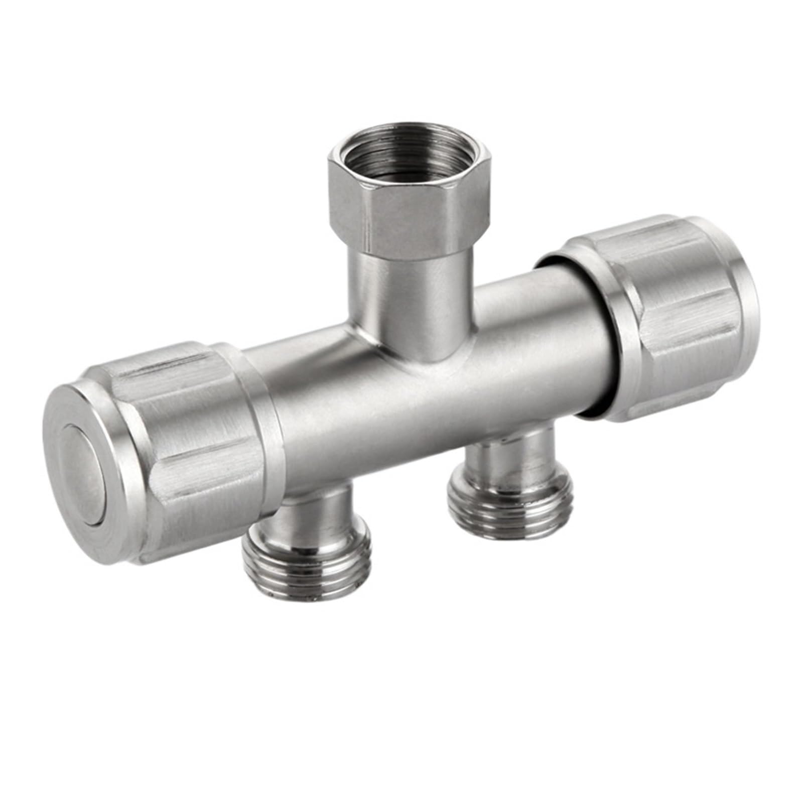304 Stainless Steel Washing Machine Faucet Diverter - Dual Outlet - One-in-one-Out Adapter(B - 1PC)