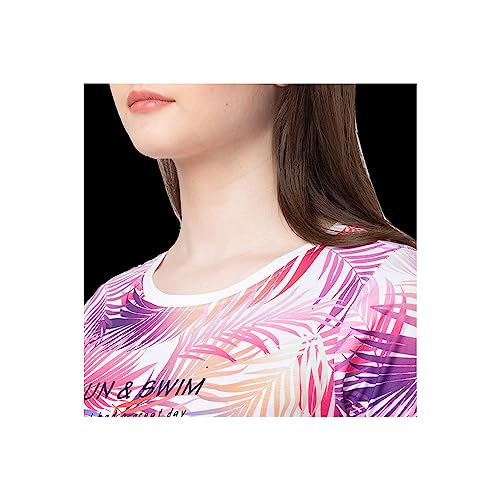 Image of Spykar Printed Blended Round Neck Women's Regular Fit Top