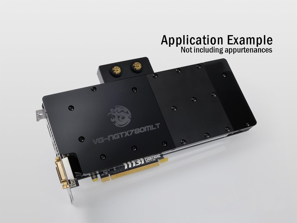 Bitspower VG-NGTX780TI ニッケルメッキ アクリルトップ Bitspower VG-NGTX780MLT Nickel Plated Black Acrylic Top with