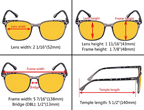 Image of Eyekepper Ladies Reading Glasses - 4 Pack Large Square Readers for Women