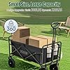 Joxir Collapsible Wagon Cart Foldable 120L 360lbs Capacity, Lightweight Portable Beach Wagon, Shopping Carts with Wheels for Grocery, Camping, Shopping, Garden Cart #2