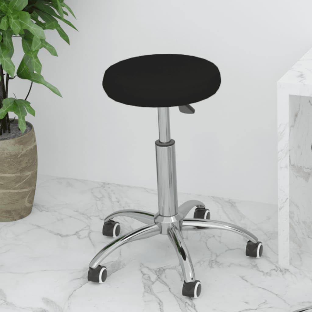 Krzesło biurowe obrotowe, czarne, sztuczna skóra z kółkami i sprężyną gazową, regulacja wysokości, ergonomiczne krzesło do biurka, gabinetu, pracy domowej z wyściełanym siedziskiem i oparciem
