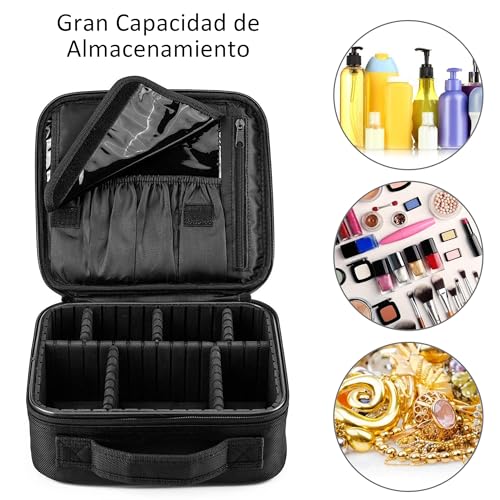 Neceser de viaje con almacenamiento grande para transportar cosméticos de forma ordenada 3