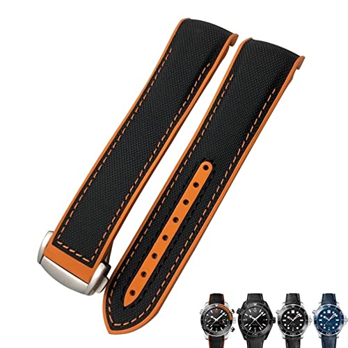 Bracelet de montre en caoutchouc nylon étanche pour Planet Ocean 21mm