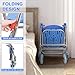 cdar Bedside Commode with Wheels, Folding Shower Commode Wheelchair, Shower Chair for Elderly and Disabled, Rolling Toilet Chair with Arm and Backrest 1 Set