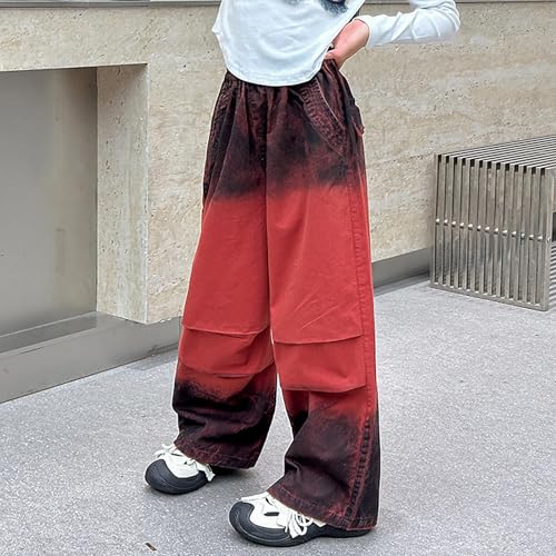 Girls Slim Jeans Big Girls Ribbed Pull On Cargo Stretch Denim Pants Girls Wide Leg Cargo Pants Multi Pocket4