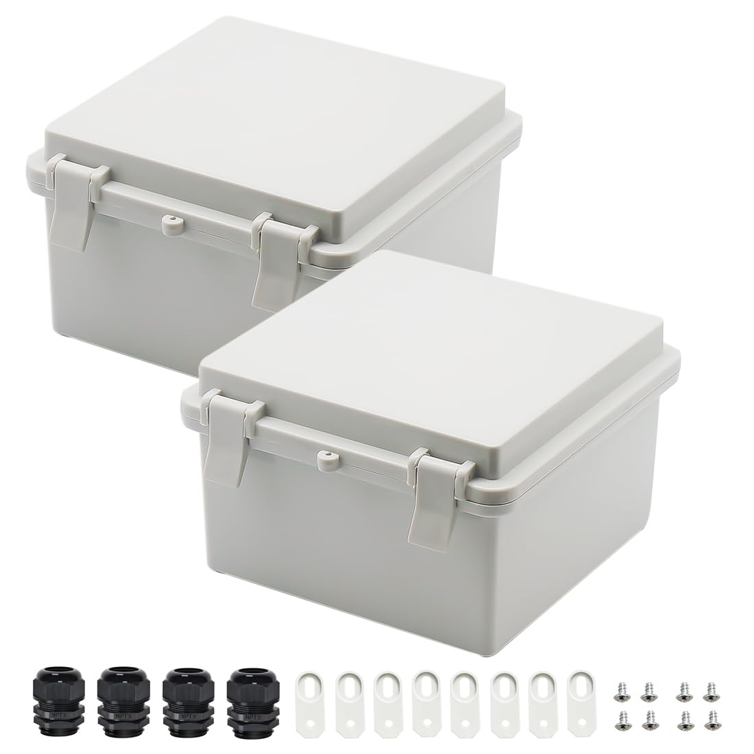 Zulkit IP65 Waterproof ABS Plastic Electrical Box - Hinged Shell, 2 Cable Glands, 5.9 x 3.9 x 2.8 inch — Amazon image 16