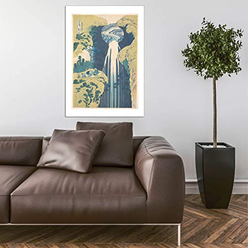 Affiche Katsushika Hokusai Amida Falls encadrée format XL Spiffing Prints - 5