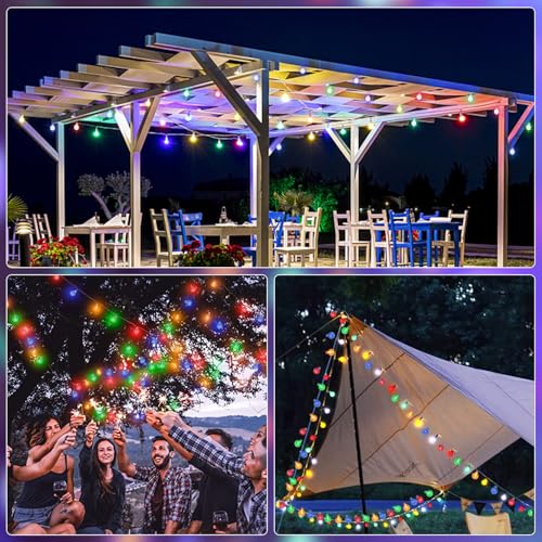 Ghustar BOSL-26FT60 2 Pack Crystal Globe String Lights Battery Operated, Total 52Ft 120 Led Multi Color Battery Powered String Lights With Remote, 8 Mode Christmas Lights Indoor Outdoor thumb #6