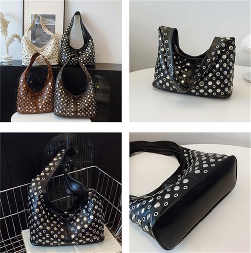 Bolso Hobo Tachonado de Cuero Sintético para Mujer miniatura 5