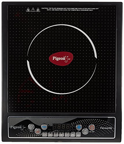 Pigeon By Stovekraft Favourite 1800-Watt Induction Cooktop, Crystal Glass, Black view 2