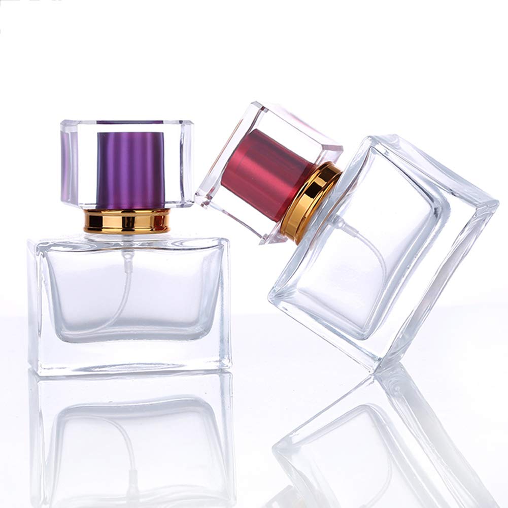 MELLIEX 4 Pièces Verre Vaporisateur Parfum Rechargeable Clair Flacon