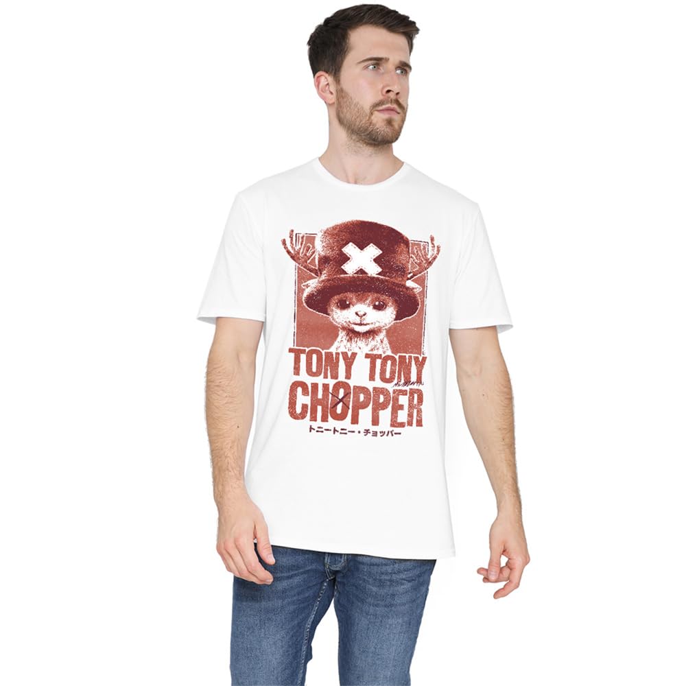 One Piece Season Two Chopper Tonal Portrait Unisex T Shirt, White, X-Large