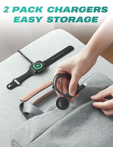 Image of 2Pack USB C for Watch Charger Magnetic Charger Wireless Portable Compatible with Watch Ultra2 Ultra Series 10 /9 /8 /7 /6 /SE /SE2 /5 /4 /3 /2 /1-[1m /Black]
