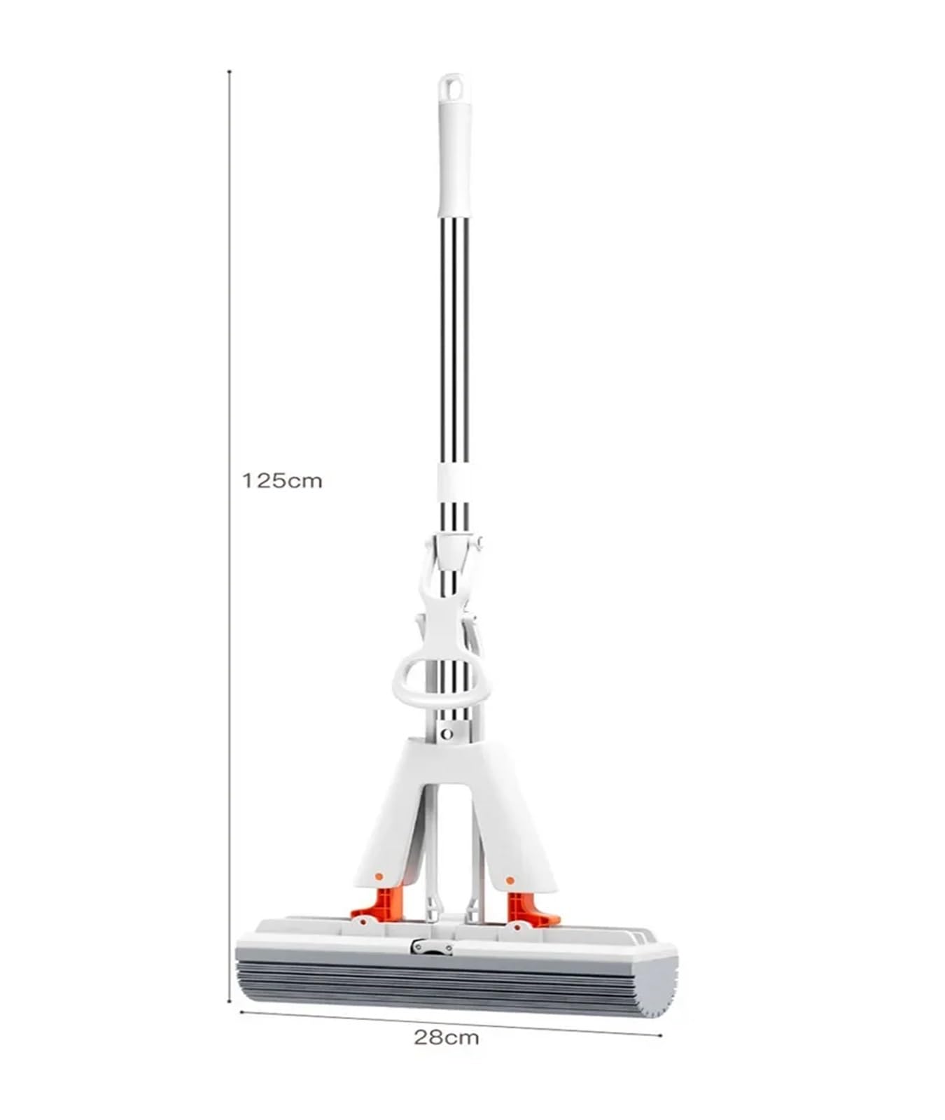 Fregona de algodón de Goma autodrenante exprimible, fregona Plana autolimpiable mágica de Manos Libres, Esponja Reutilizable, Herramienta de Limpieza de Pisos for el hogar(Total 2 mop Head)