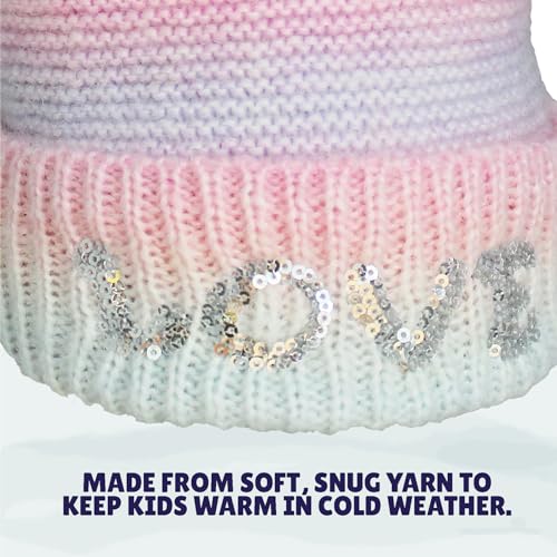 Yankee Toybox Big Kids Knit Pom Hat and Gloves Set4