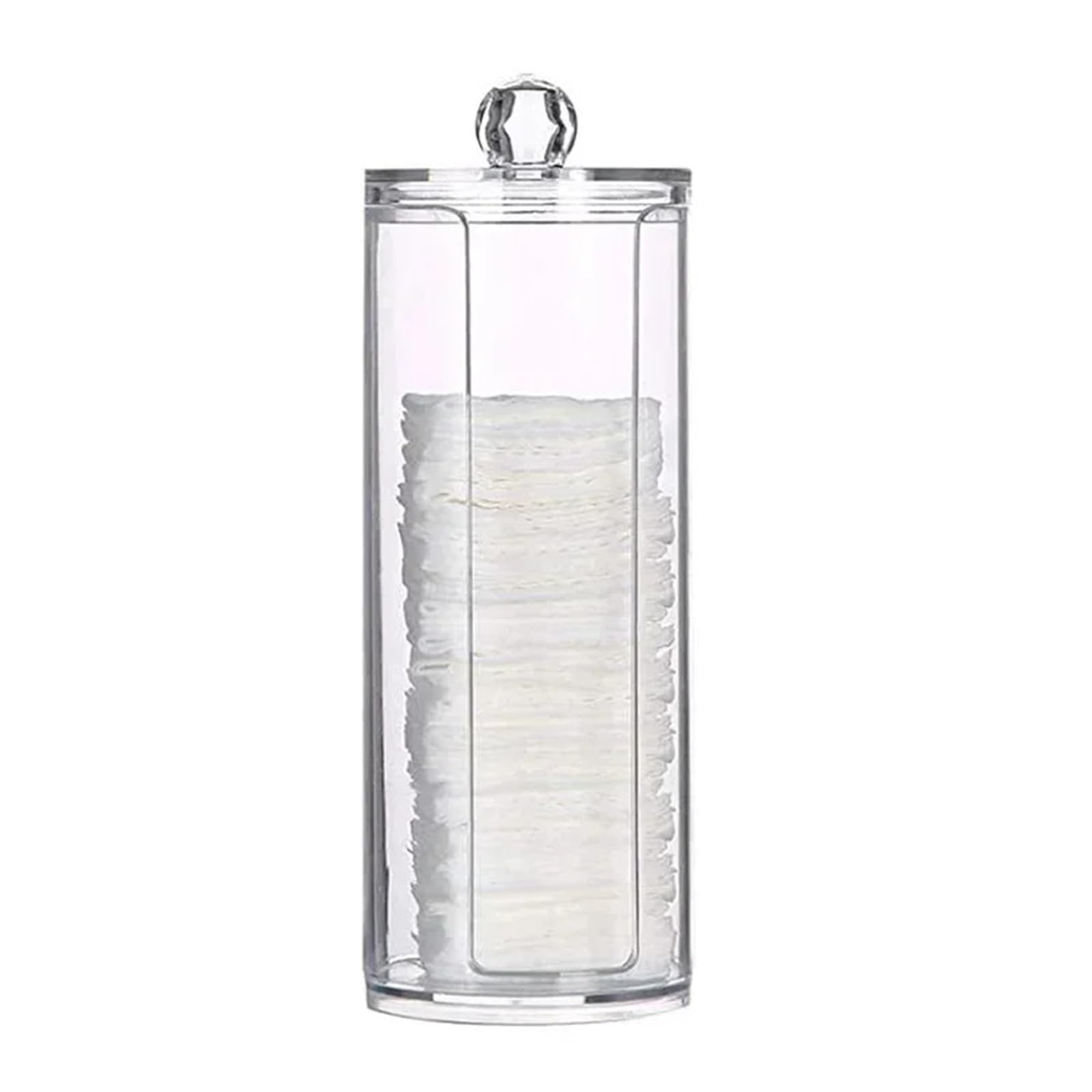 QuxetlRyz Makeup Organizer Cosmetic Storage Box Organizador Cotton Swab Holder Pad Clear Plastic with Lid Dust-proof Cotton Buds Holder(ColorD)