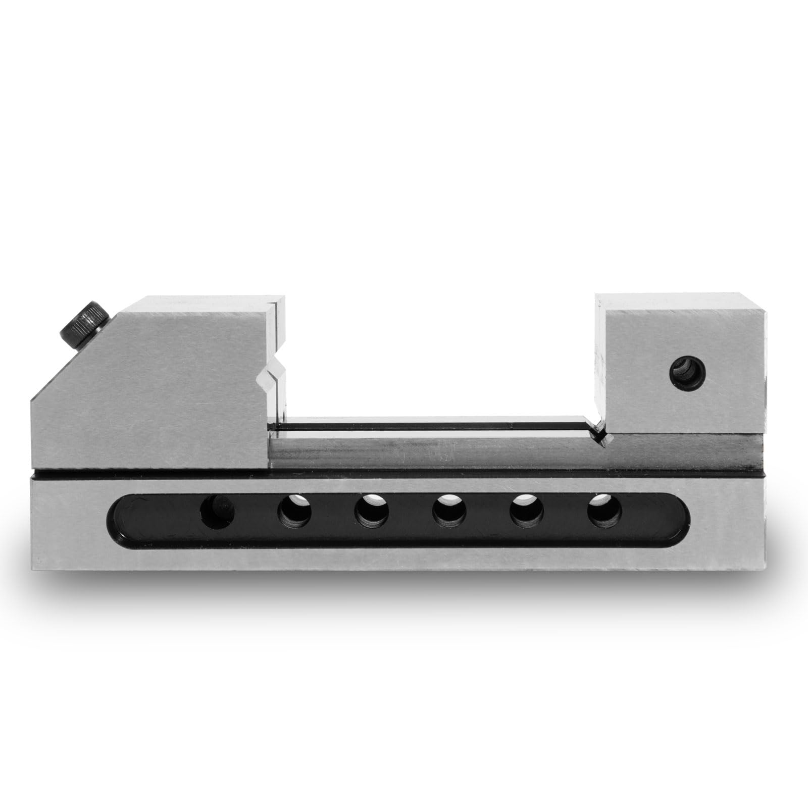 EBERTH Etau de précision à basse tension, largeur des mors 50mm, force de serrage maximale 65mm, hauteur des mors 25mm, en acier robuste, professionnel, pour divers travaux, étau d'atelier