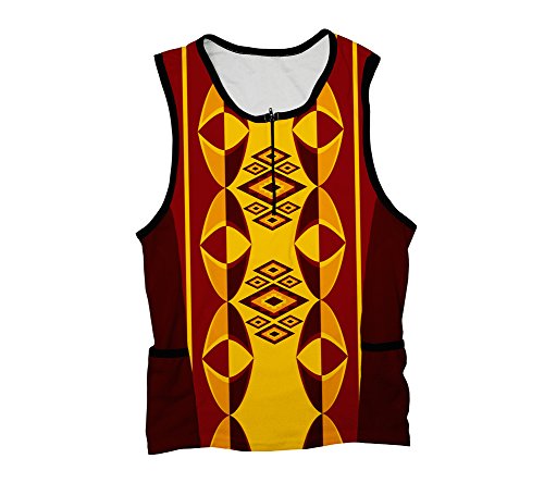 ScudoPro Oval Patters Triathlon Top for Men - Size 4XL