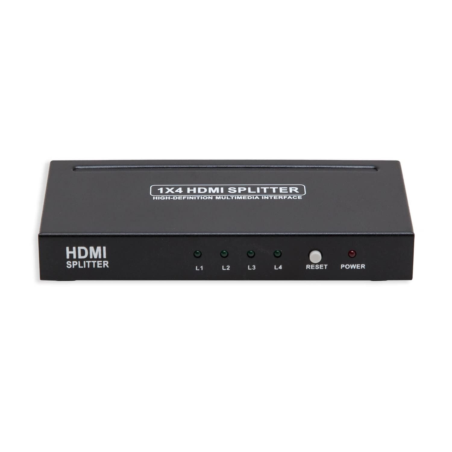 1 Input to 4 Output - 4 Ports HDMI Powered Splitter Ver 1.3 Certified for Full HD 1080P and 3D Support One Input to Four Outputs Deep Color Audio Real HDMI
