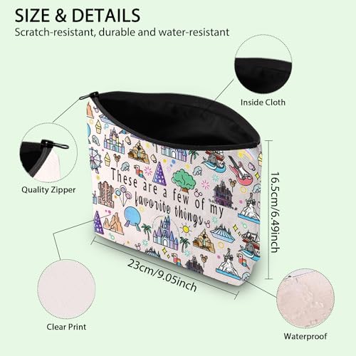 Vacation Trip Gift Amusement Park Merch Fairytale Fans Cosmetic Bag Princess Castle Makeup Bag Magic Kingd*m Gift (MK thing)2