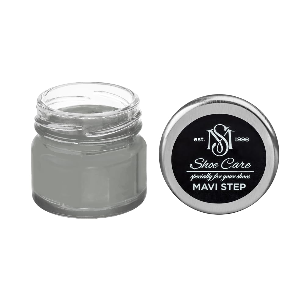 Crème de cirage cuir lisse vert schiste MAVI STEP soin couleur