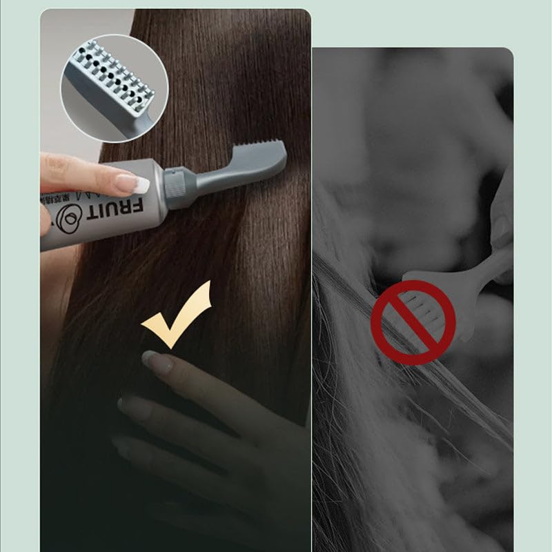 Miniatura 6 de Extracto de plantas con esencia de tinte para el cabello, crema de teñido de frutas negras sin amoníaco con peine, crema de tinte orgánico para el