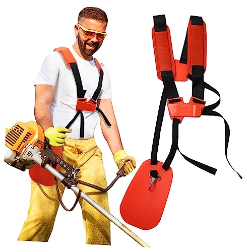 Parliky Adjustable Trimmer Strap for Lawn Mower Comfortable Shoulder Harness Wide Straps for Easy Carrying Trimmer Carrying Tools