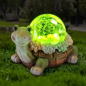 Solar Turtle Garden Statue Lights for Outdoor Decor with Cracked Glass LED Figurine Lighting Resin Succulent Tortoise Decorations Patio Lawn Yard Housewarming Mom Gifts Solar Turtle Garden Statue Lights for Outdoor Decor with Cracked Glass LED Figurine Lighting Resin Succulent Tortoise Decorations Patio Lawn Yard Housewarming Mom Gifts