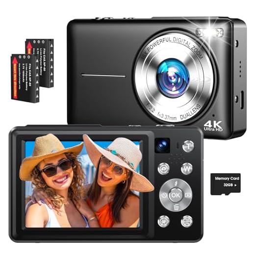 4K Digital Vlogging Camera with Dual Lens