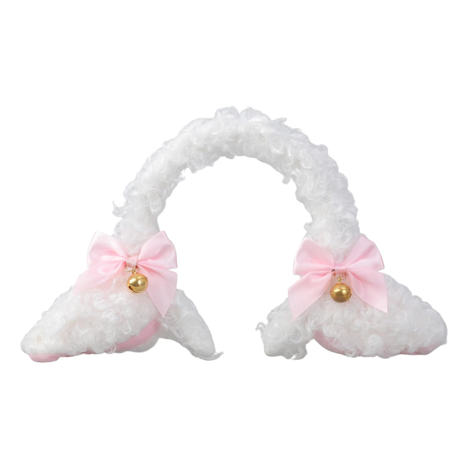 Fentency Soft Girl Lamb Headbands Animal Shape Plush Ears Hair Hoop for Washing Face Furry Animal Hairbands Cartoon Costume