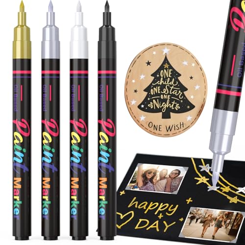 Permanent Oil Based Paint Markers (4 Colors)