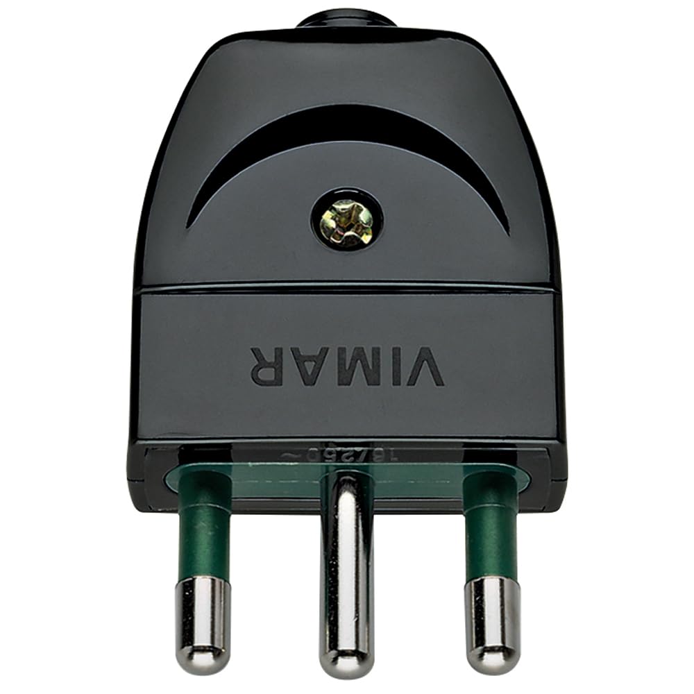 VIMAR 00202 Stecker 2P + T 16 A S17, Schwarz