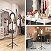 Hemndic Wig Stand with Head, Height Adjustable Wig Stand, Wig Head Stand with Mannequin Head with Extra Wig head Clamp Stand