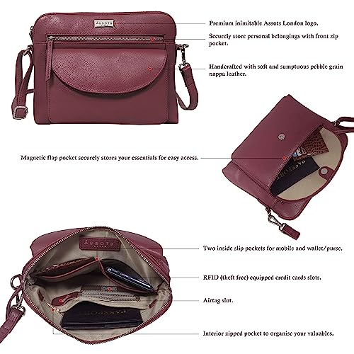 Crossbody Bags for Women Real Leather Sling with Multiple Pockets and Adjustable Strap4