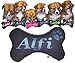 Personalisiertes Hundespielzeug Knochen – bestickter Canvas Hundeknochen mit Name – wählbar mit Quietscher oder Rassel – 20 Farben – Größen XS bis XXL
