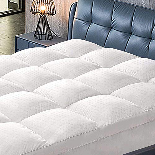 ABAKAN Full Mattress Topper, Extra Thick Soft Mattress Pad Cover, Cooling Pillowtop with 8-21Inch Deep Pocket Down Alternative Fill Bed Topper