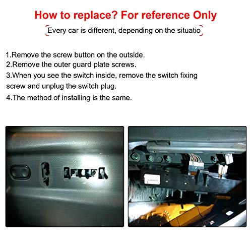 Ferding Power Seat Switch Left Driver Side Fit For Cadillac Cts/Dts, Chevy Suburban/Silverado, Buick Allure/Lacrosse/Lucerne, Gmc Acadia/Sierra/Yukon, Hummer H2, Saturn Vue/Aura/Outlook, 12451497 #TOP6