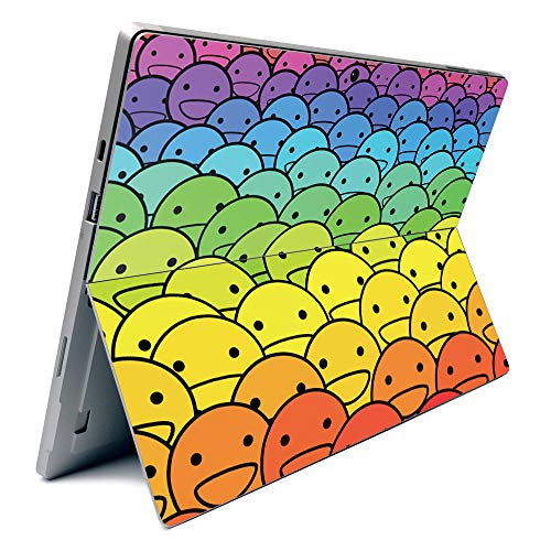 Image of MightySkins Carbon Fiber Skin for Microsoft Surface Pro 7 - Happy Faces | Textured Carbon Fiber Finish | Easy to Apply, Remove, and Change Styles | Made in The USA