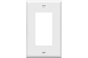 White Outlet Cover Unobtrusive Beauty for Home and Offices (ENERLITES 4.5x2.76" Glossy...