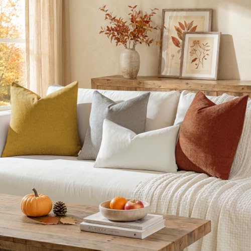 Image of a moment Fall Decorative Throw Pillow Covers Pack of 2,16x16 Inch Yellow