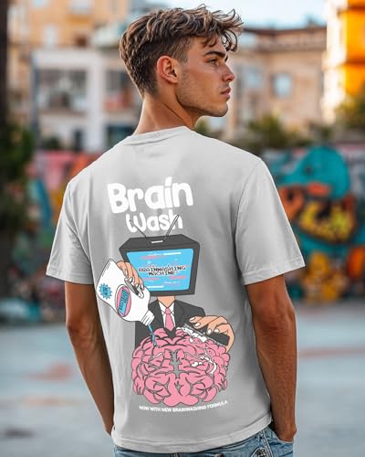 Image of Bewakoof Men's Game Over Printed 100% Cotton T-Shirt - Regular Fit, Round Neck, Half Sleeves