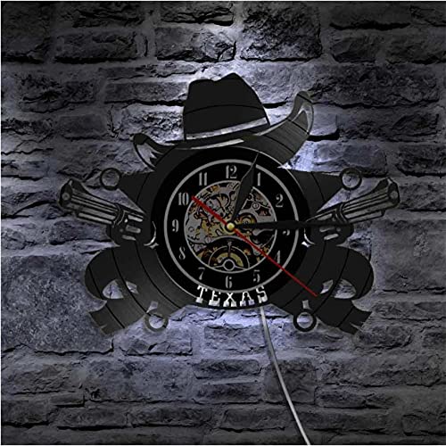 Horloge Murale Wild West en vinyle décorative style rodéo Texas