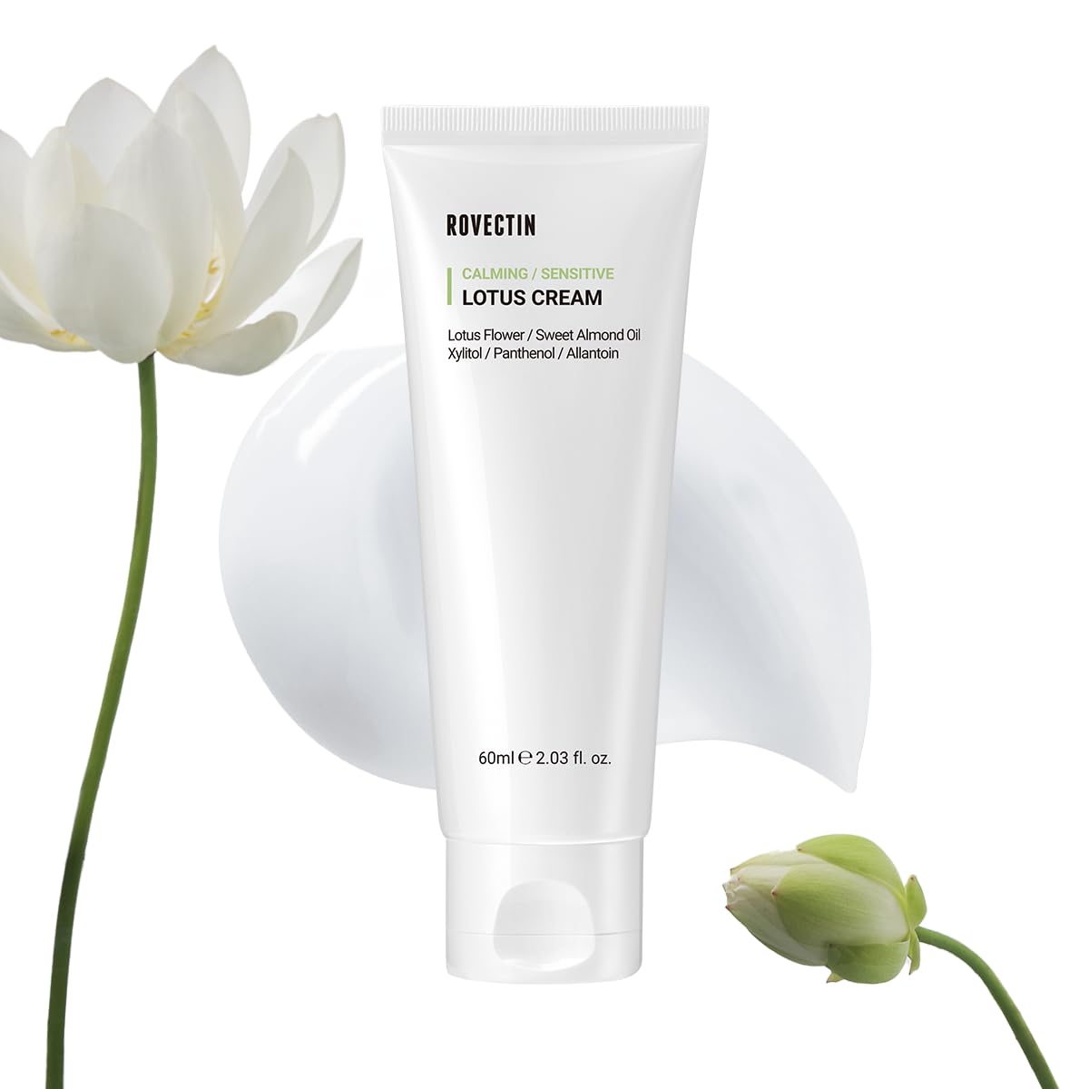 ROVECTIN Hautfeuchtigkeitscreme – Beruhigende Lotus-Wassercreme, 60 ml