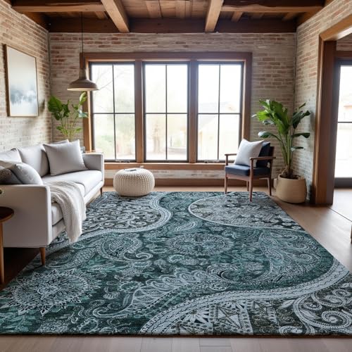 Tapete Addison Rugs Mayfield 5' x 7'6" Teal lavable miniatura 1
