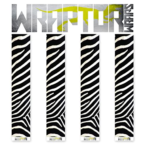 na-1 Wraptor Wraps Archery Arrow Wraps - Zebra HD Arrow Wraps - Full Wrap Design - Pack of 13-100mm Length - Small Width