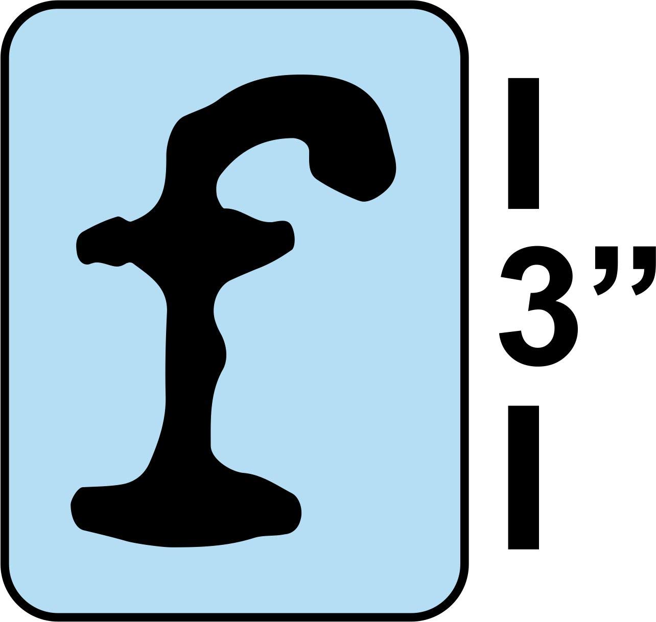 Schreibmaschinen-Schablonen-Set, 7,6 cm, wiederverwendbar, Kunststoff, komplettes Alphabet