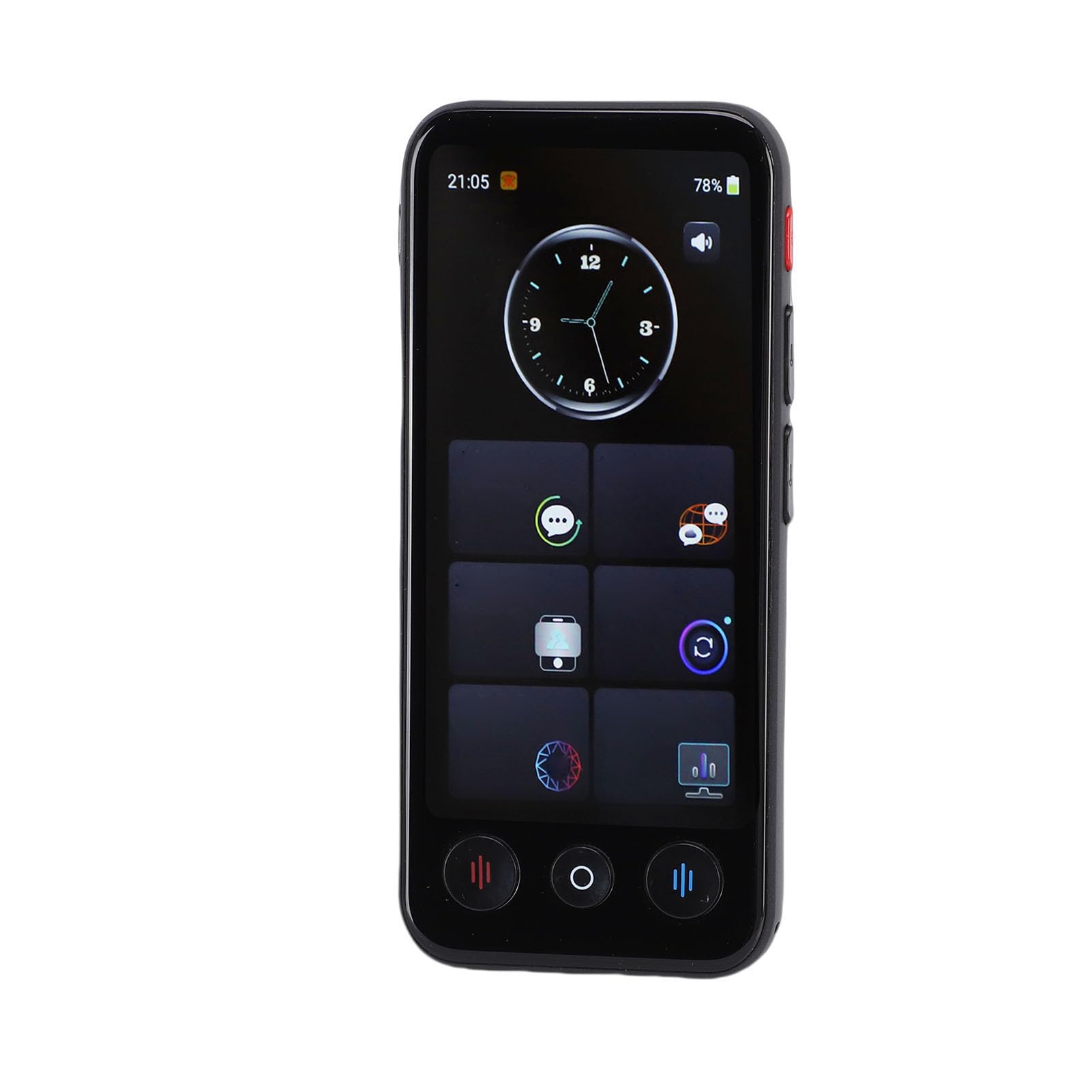 GOWENIC Sprachübersetzer-Gerät, Kompakt, Tragbar, Zweisprachig, Sprachtextübersetzer für Reisen, 5 MP Kamera, Metall, 1500 MAh
