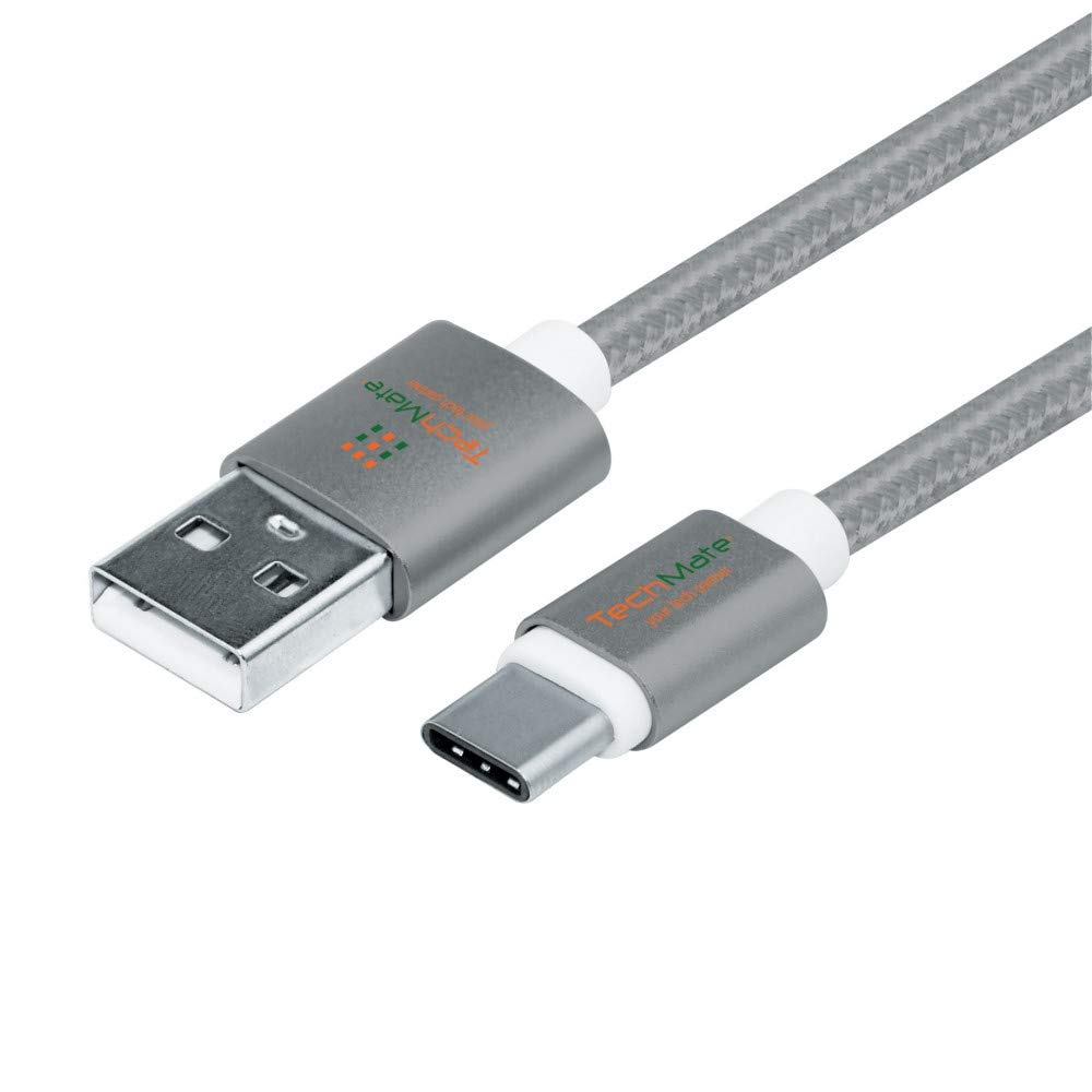 Techmate USB Type C Cable 1.2 Meter Length Fast Charging Cable 1.2 Compatible with All Type I Strong Braided Cable I High-Speed Data Transfer I USB 2.0