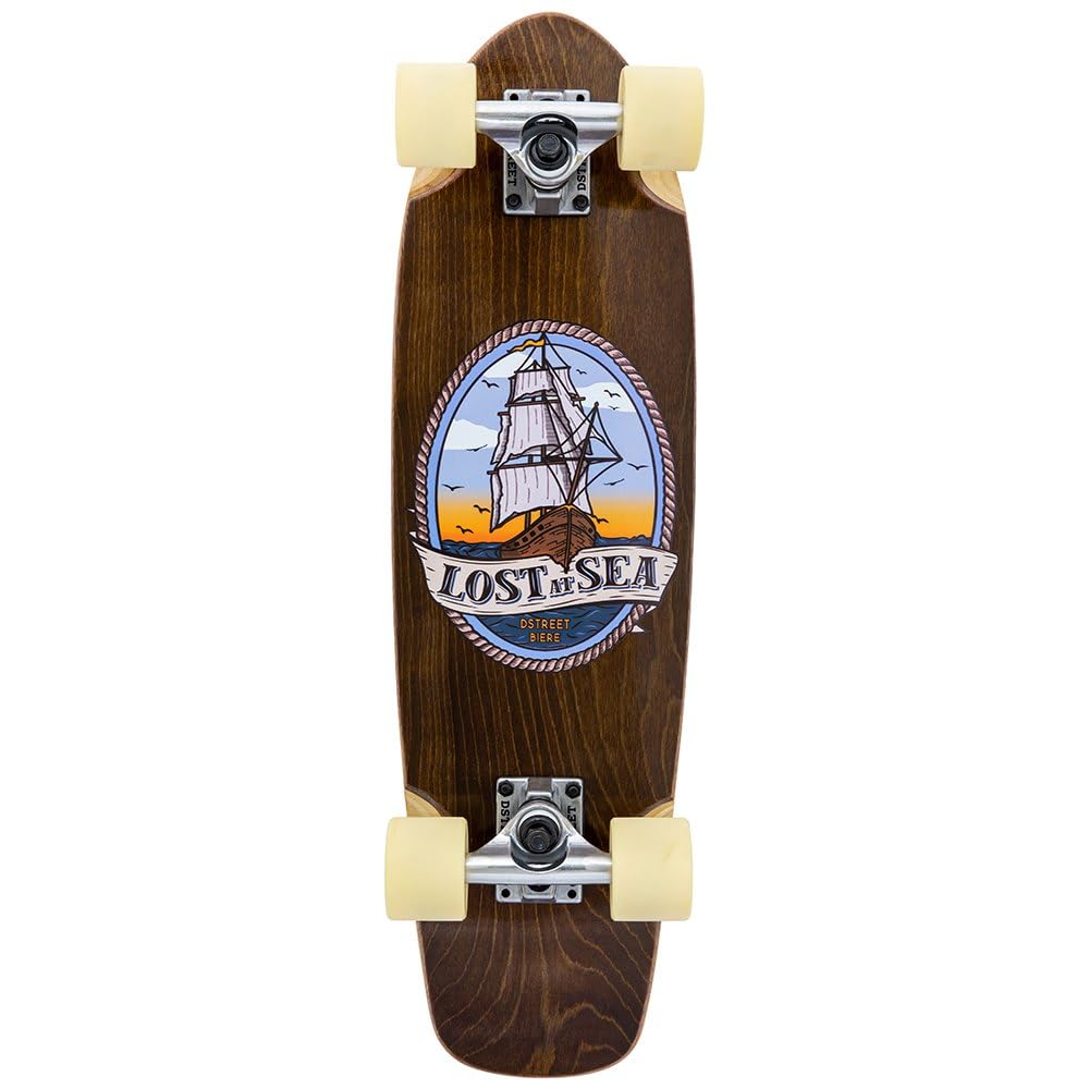 D Street Cruiser Lost At Sea Factory Skateboard Complet Marron 7,5"